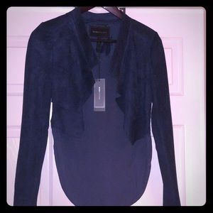 NWT BCBG suede crop blazer